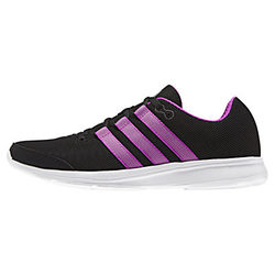 Adidas Lite Runner Women's Running Shoes, Black/Purple
